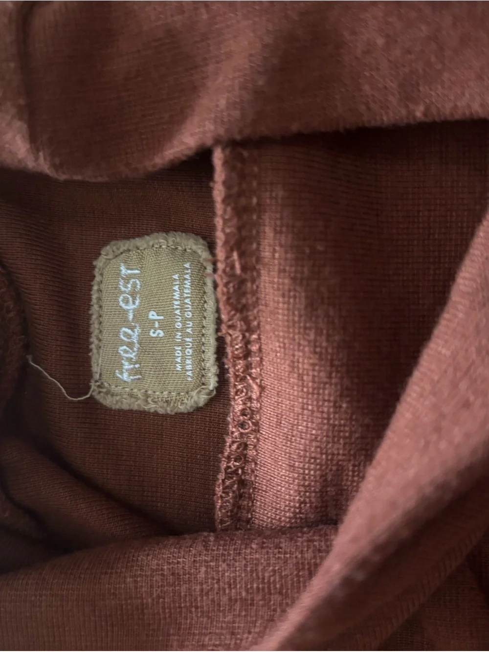 Free People Long Sleeve Turtleneck Maxi Dress in Rust